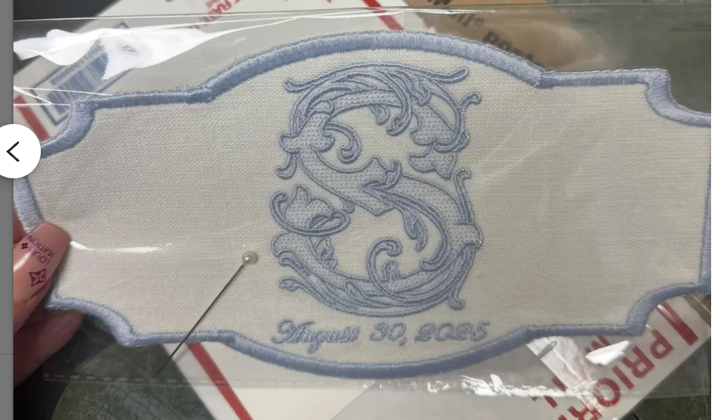 Custom Embroidered Wedding Bouquet Wrap