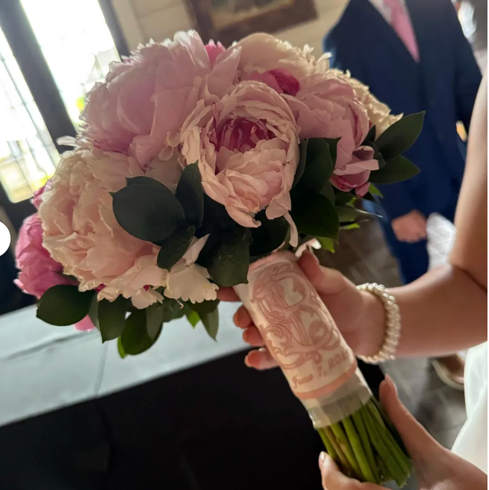 Custom Embroidered Wedding Bouquet Wrap