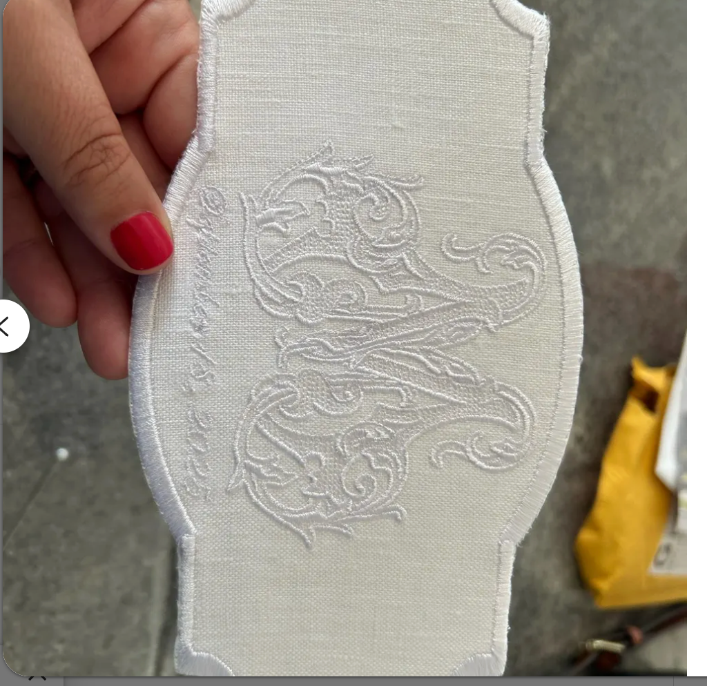 Custom Embroidered Wedding Bouquet Wrap